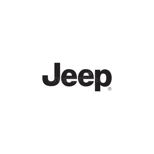 The bold black Jeep logo is centered on a plain white background, highlighting ECUHack’s Jeep PCM / TCM Reprogramming Service for models from 1997 onwards, specializing in advanced control module customization.