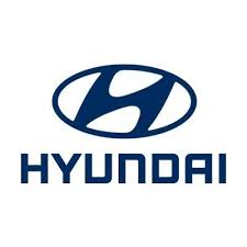 The image shows the Hyundai logo—a stylized blue H in an oval above HYUNDAI—used by ECUHack for Hyundai/Kia ECU Reprogramming Services, including immobiliser delete and related solutions.